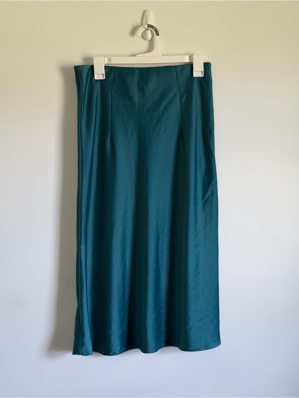 Rachel Zoe Teal Satin Midi Skirt - Picture 3 of 3